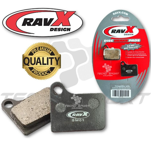 Imagen 3 de 10 de Pastilla Freno Ravx Mod Shimano Deore Hidraulico Semi Metali
