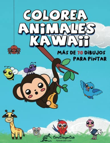 Colorea Animales Kawaii: Mas De 70 Dibujos Para Pintar -dibu