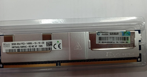 Memória Hp 32g Ddr3 1866mhz 4rx4 Ecc 1.35v (712384-081)