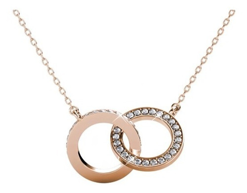 Círculos Entrelazados - Collar Rose Gold - Joyería De Dama