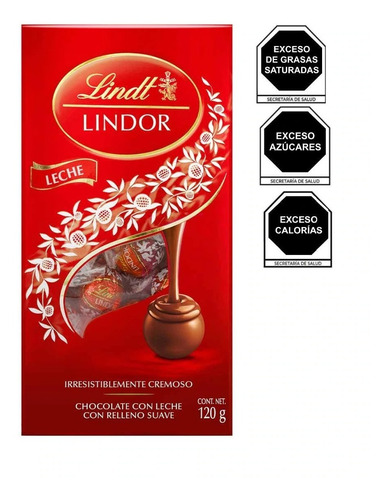 Chocolates Lindt Lindor Con Leche Cremoso 120g 10 Trufas 
