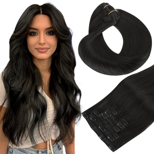 Extensiones Cabello Real Negro Natural 120g 14in