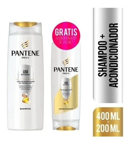 Shampoo Pantene Liso Extremo  + Acondicionador