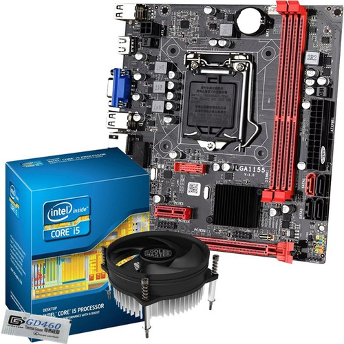 Imagem 1 de 6 de Kit Intel Core I5 3570 Max 3.8ghz + Placa Lga 1155 + Cooler