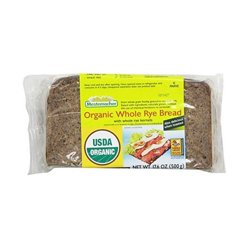 Mestemacher Pan, Orgánico Total Rye, 17.6 Paquetes Onzas (pa