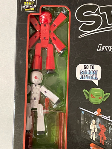 Stikbot Monsters Rojo Y Blanco Studio Set Pantalla Verde Zin (Usado)