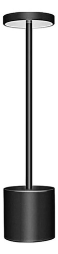 Lampara Mesa Escritorio Led Tactil Usb Decorativa Ajustable Estructura Negro Pantalla Negro