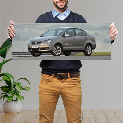 Cuadro 30x80cm Auto 2006 Volkswagen Polo Sedan B 272