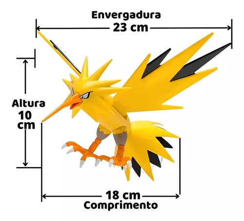 Pokemon - Boneco Articulado de 15cm - Zapdos - Pirlimpimpim Brinquedos