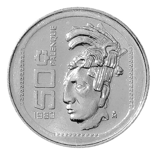 Bb#2024 Moneda 50 Centavos 1983 Palenque Chiapas 