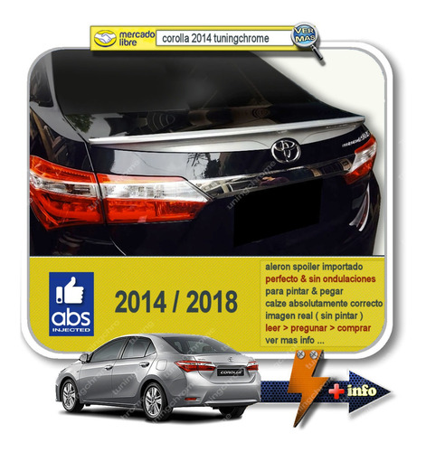 Corolla 2014 / 2019 Aleron Spoiler Importado Tuningchrome