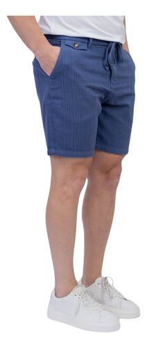 Bermuda Alfaiataria Masculina Cintura Elástica E Cordão Opus