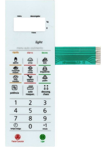 Membrana Teclado Microondas Panasonic Nnst369 Nn St369