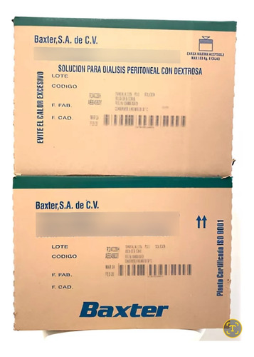 Bolsa Para Dialisis Peritonial Con Maquina, Marca Baxter