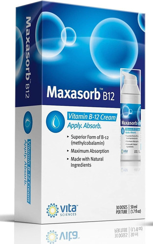 Crema Maxasorb Bioactive B12 Metilo Forma, Mayor Biodisponib