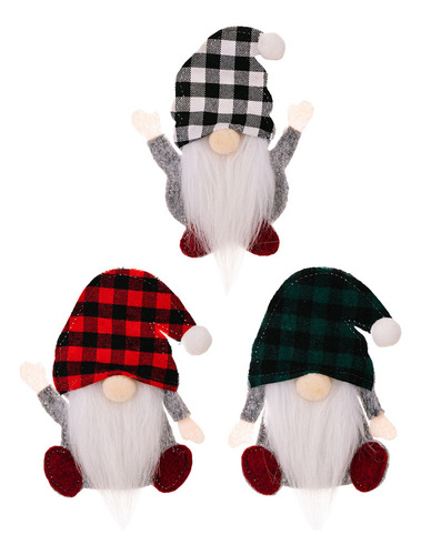 3 Soportes Para Cubiertos Con Diseño De Gnomo Navideño