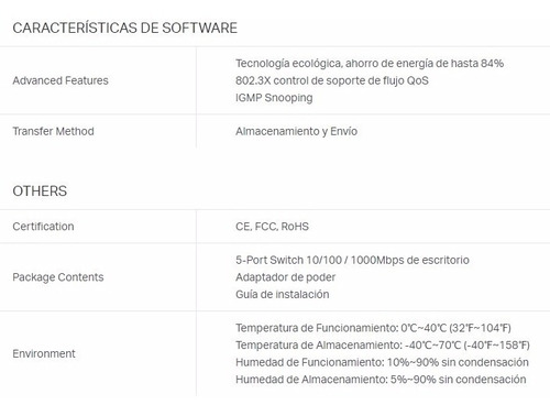 Imagen 8 de 10 de Switch Tp-link Tl Sg105 5 Puertos Gigabit Carcaza Acero