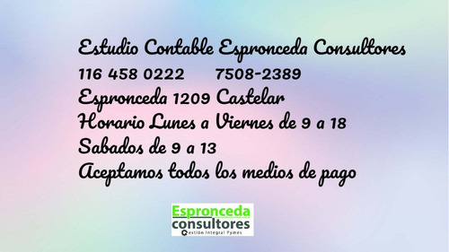 Estudio Contable Zona Oste - Capital Honorarios Razonables