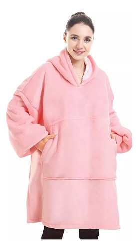 Maxi Poleron Sherpa Huggia Hoodie Bata Con Capucha Chiporro