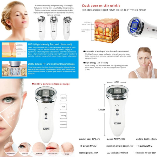 Hifu Radiofrecuencia Led+ Gel Ultrasound H.a + 96 Hilos Seda