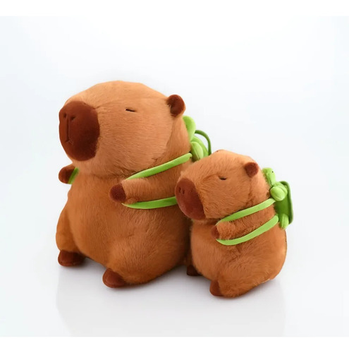 Chaveiro Pelúcia De Capivara Com Tartaruga Nas Costas Tartaruguinha Nas Costas