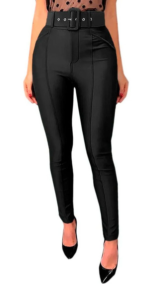 calça legging com cinto