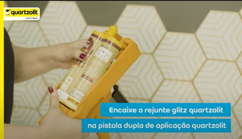 Rejunte Epóxi Bicomponente Glitz Prata 400ml Quartzolit
