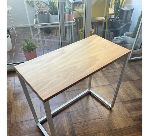 Escritorio Kalfu Mima 80 Cm Blanco Y Madera