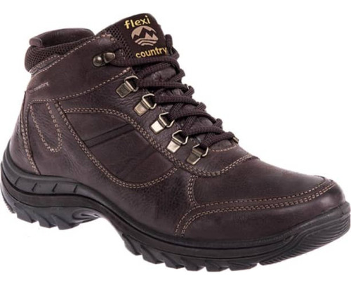Botin Montaña Y Senderismo Agujeta Hombre Flexi Chocolate