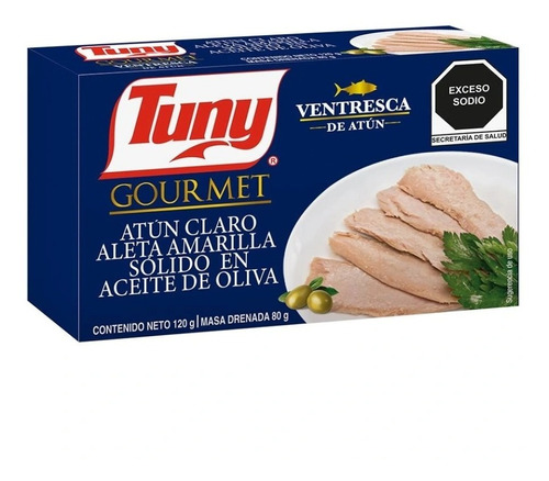 Ventresca De Atún Tuny Gourmet Solido En Aceite D Oliva 120g