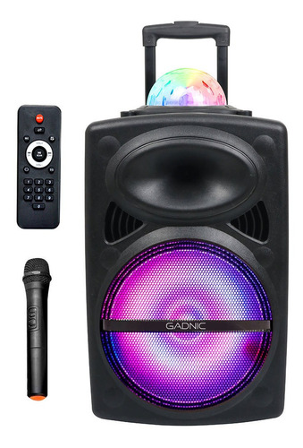 Parlante Portatil Karaoke Bluetooth Gadnic Mics Bola Led