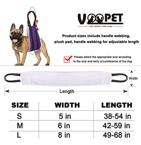 Voopet Dog Sling, Ayuda A Levantar Las Piernas Traseras, Arn
