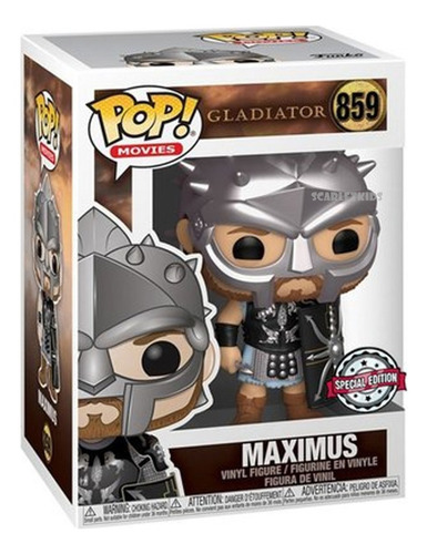 Funko Pop Gladiador Maximus 859 Special Edition Orig Scarlet