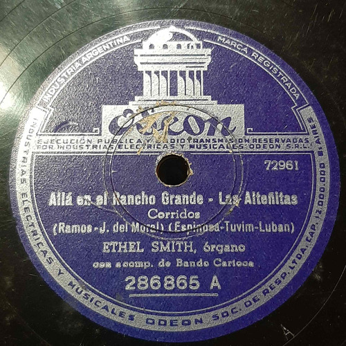 Pasta Ethel Smith Organo Banda Carioca Odeon C226