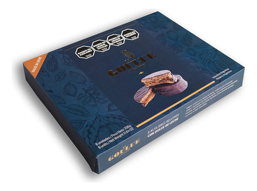 Caja 6 Alfajores Chocolate La Goulue Dulce De Leche Premium
