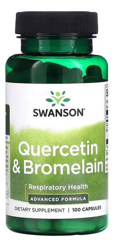 Swanson Quercetina e Bromelaína Respiratory Health 100 cápsulas de sabor sem sabor