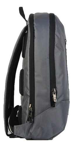 Mochila Ejecutiva Oficina Hombre Notebook Mujer Urbana Color Gris 27526 Diseño De La Tela Liso