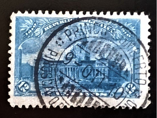 Argentina, Sello Gj 307 12c Cent Rev 1910 Piróscafo L12189