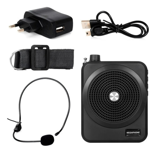 Parlante Megafono Portatil Recargable Microfono Multifuncion