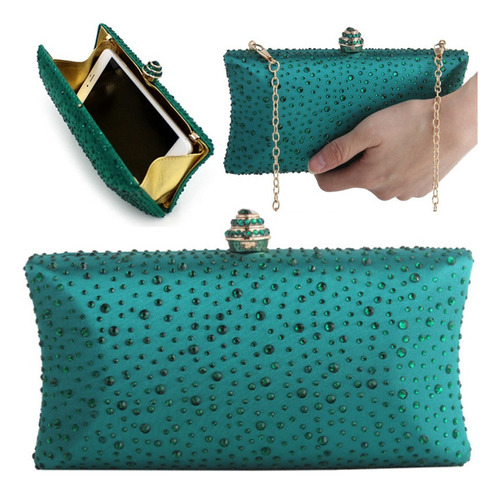 Bolso De Noche For Mujer Con Diamantes De Imitación Brillan