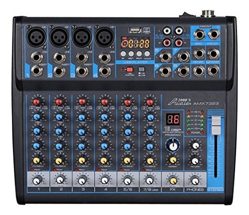 Audio2000's Amx7303- Mezclador De Audio Profesional De Cuatr