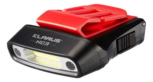 Linterna frontal Klarus Hc3 Clip Edc, linterna negra, luz blanca