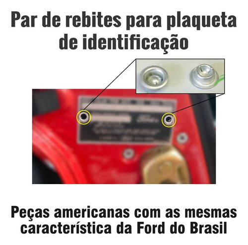 Rebite Plaqueta Identificação Ford Mavertick Gt V8 302 5.0 