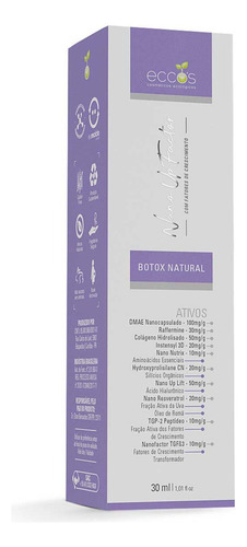 Nano Up Factor 30ml Eccos Dmae Fatores De Crescimento Botox