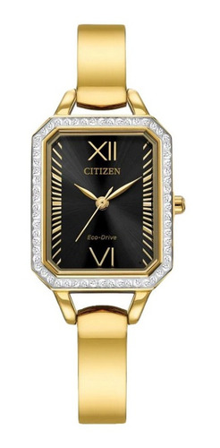 Em0982-54e Reloj Citizen Eco Drive Ladies Crystal Dorado