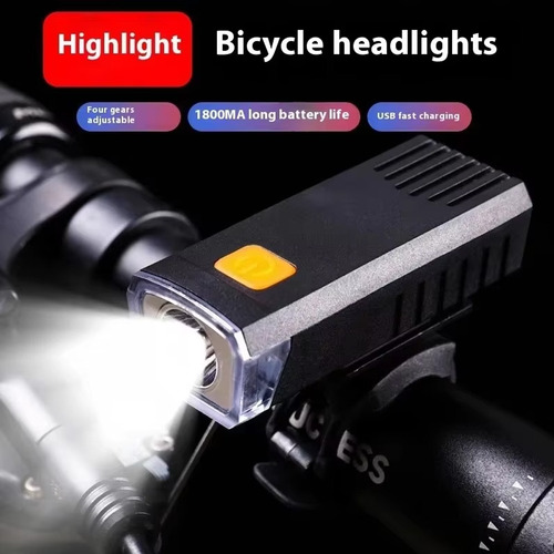 Faro Delantero De Bicicleta Led, Recargable Por Usb, Imperme