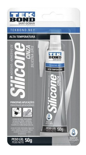 Silicón Alta Temperatura Tekbond 50g Gris Tekbond 486916