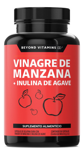 Vinagre De Manzana - 150 Cápsulas De 600 Mg