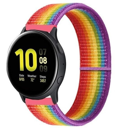 Malla Para Reloj O Smartwatch Nylon Con Velcro Perno Recto