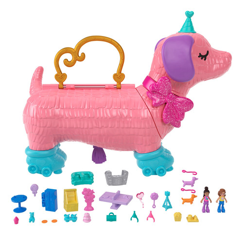 Polly Pocket Set Fiesta De Perrito 25 Sorpresas Puppy Party Multicolor
